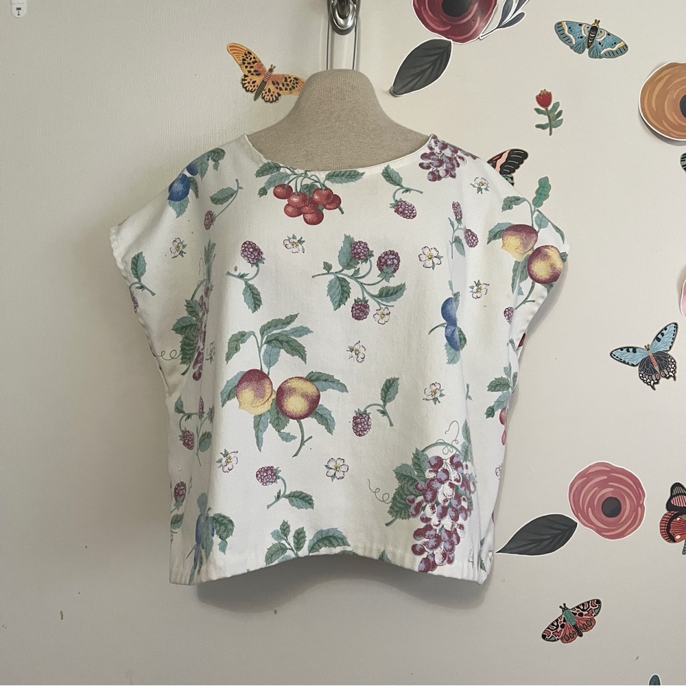 Made by me! Fruit-Print Boxy Blouse L